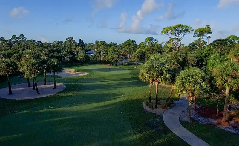 Hole #18 on the Dunes Course at Sandridge Golf Club