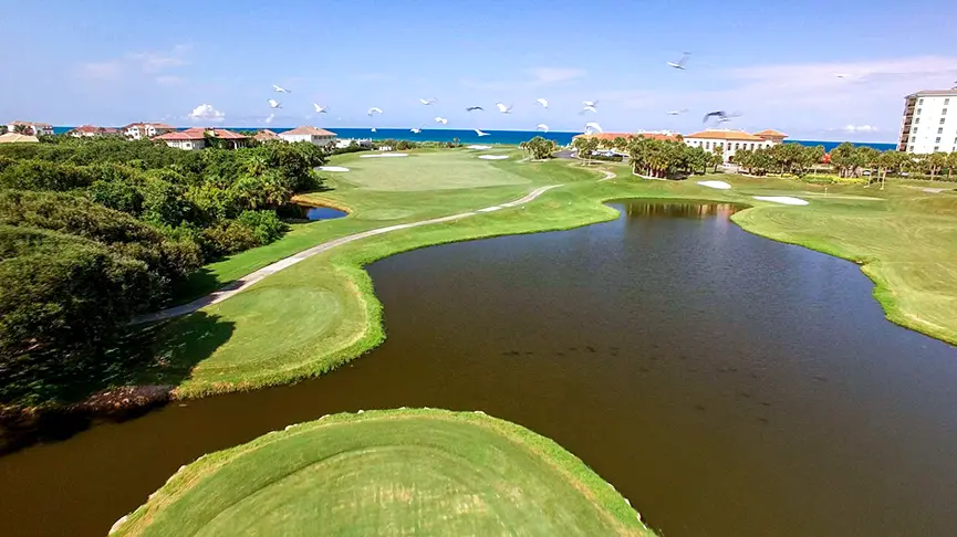 Hole #18 on Links Course at Hammock Dunes Club