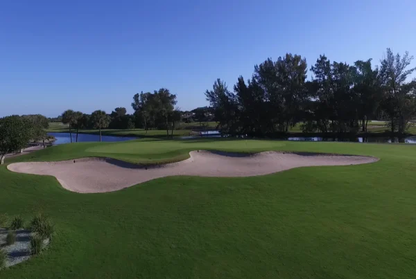 Hole #2 green on the Red Hawk Course at Longboat Key Club