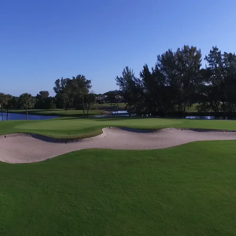 Hole #2 green on the Red Hawk Course at Longboat Key Club